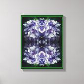 Blue Hydrangea Petals Close Up Abstract Canvas Afdruk (Voorkant)