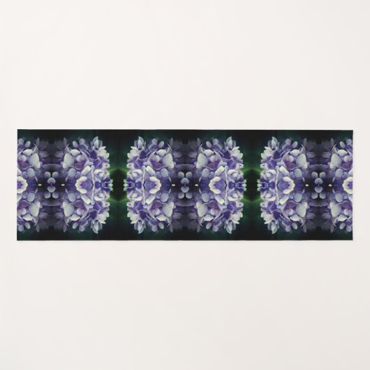 Blue Hydrangea Petals Close Up Abstract Yogamat (Voorkant (horizontaal))
