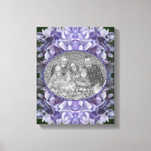 Blue Hydrangea Petals Creëer Uw Eigen Foto Canvas Afdruk (Voorkant)