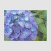 Blue Hydrangea Petals Floral Tissuepapier (Voorkant)