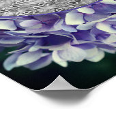 Blue Hydrangea Petals Lijst Uw foto toevoegen Poster (Hoek)