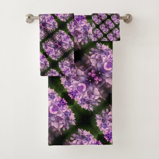 Blue Hydrangea Petals Motif d'art Abstrait (En situation)