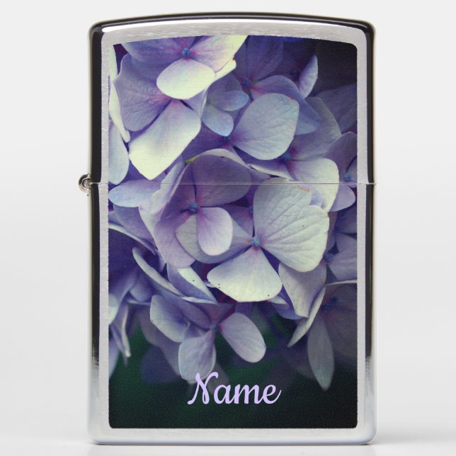 Blue Hydrangea Petals Sluiten Gepersonaliseerd (Voorkant)