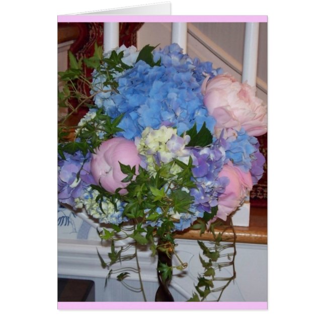 Blue Hydrangea Pink Peonies (Voorkant)