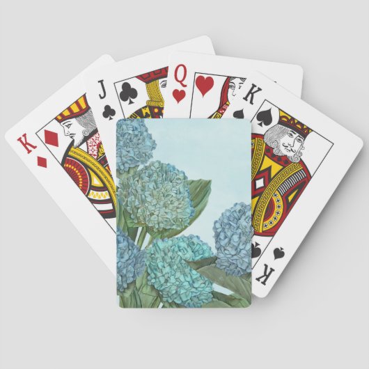 Blue Hydrangea Pokerkaarten (Achterkant)