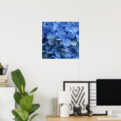 Blue Hydrangea Poster (Thuiskantoor)