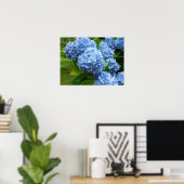 Blue Hydrangea Poster (Thuiskantoor)