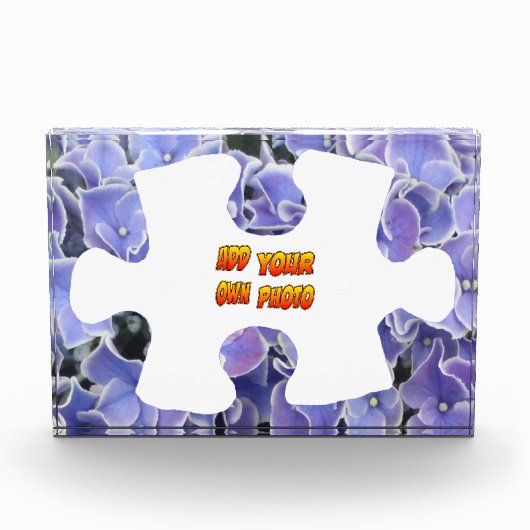 Blue Hydrangea Puzzle Piece Cust. Bloc photo (Devant)