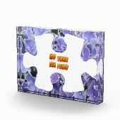 Blue Hydrangea Puzzle Piece Cust. Bloc photo (Droite)