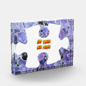 Blue Hydrangea Puzzle Piece Cust. Bloc photo (Gauche)