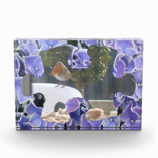 Blue Hydrangea Puzzle Piece Photo Block Fotoblokken (Voorkant)