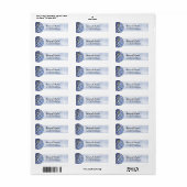 Blue Hydrangea Return Address Etiket (Full Sheet)