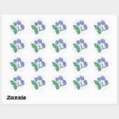 Blue Hydrangea Ronde Sticker (Vel)