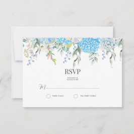 Blue Hydrangea RSVP Kaartje