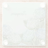 Blue Hydrangea/Sage Green Glazen Onderzetter (Achterkant)