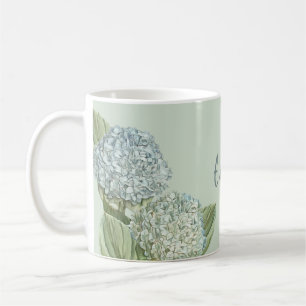 Blue Hydrangea/Sage Green Koffiemok