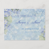 Blue Hydrangea, Save the Date Briefkaart (Voorkant)