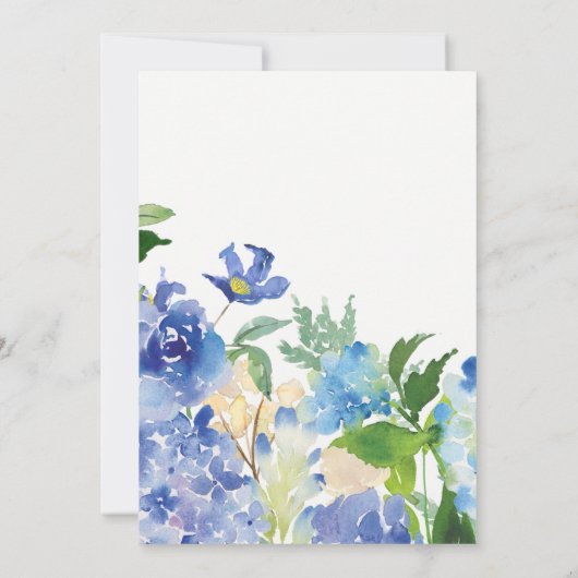 Blue hydrangea Shower Invitation (Dos)