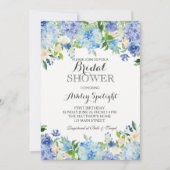 Blue hydrangea Shower Invitation (Devant)