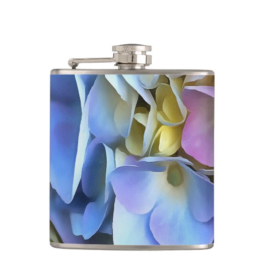 Blue Hydrangea Shrub Artistic Bossom Heupfles (Voorkant)