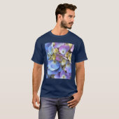 Blue Hydrangea Shrub Artistic Bossom T-shirt (Voorkant volledig)