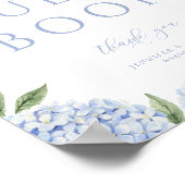 Blue Hydrangea Signer notre livre d'or Poster de m (Coin)