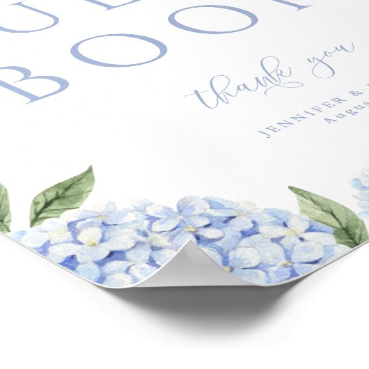Blue Hydrangea Signer notre livre d'or Poster de m (Coin)
