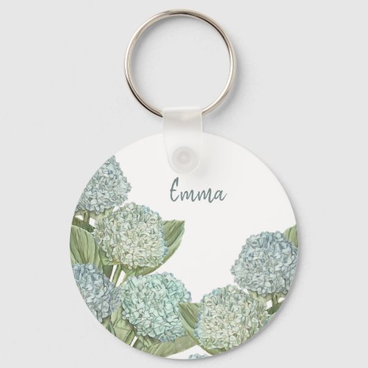 Blue Hydrangea Sleutelhanger (Voorkant)