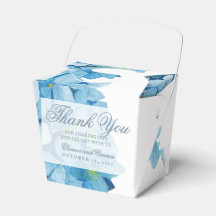 Blue Hydrangea Sophisticated Wedding Favor Box