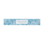 Blue Hydrangea Sophisticated Wedding Uitnodigingen Wikkel (Vlak)