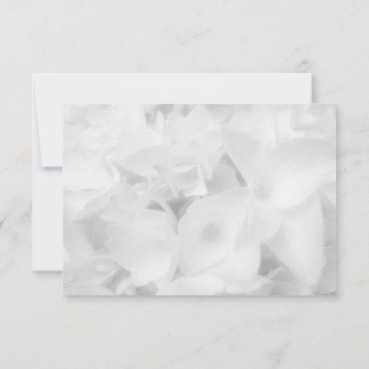 Blue Hydrangea Starfish Menu Mariage Carte RSVP (Dos)