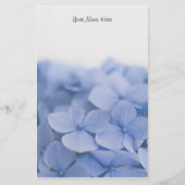 Blue Hydrangea Stationery Briefpapier (Voorkant)