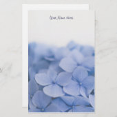 Blue Hydrangea Stationery Briefpapier (Voorkant / Achterkant)