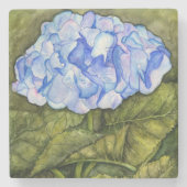 Blue Hydrangea Stenen Onderzetter (Voorkant)