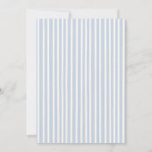 Blue Hydrangea Stripes Bridal Shower Invitation (Dos)