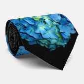 Blue Hydrangea Stropdas (Opgerold)