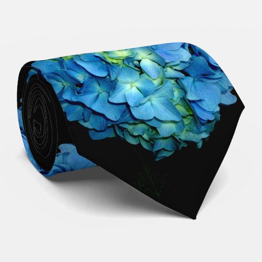 Blue Hydrangea Stropdas (Opgerold)