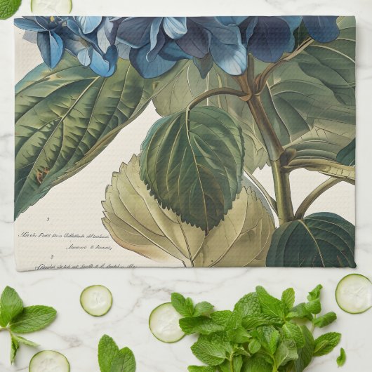 Blue Hydrangea  Theedoek (Gevouwen)
