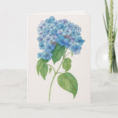 Blue Hydrangea Thinking of You Card Kaart (Voorkant)