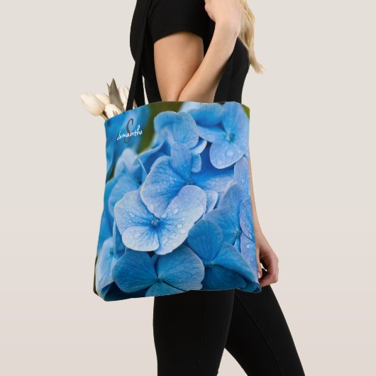 Blue Hydrangea Tote bag (De près)