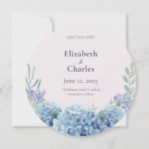 Blue Hydrangea Tuin Save the Date