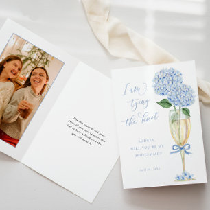 Blue Hydrangea Tying the Knot, Fotovoorstel Kaart