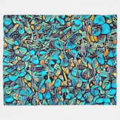 Blue Hydrangea Urban Art Fleece Blanket Deken (Voorkant (Horizontaal))