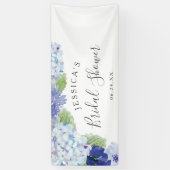 Blue Hydrangea Vrijgezellenfeest Banner (Verticaal)