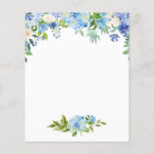 Blue Hydrangea Vrijgezellenfeest Date Night Idea K Flyer (Achterkant)