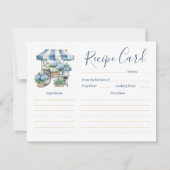 Blue Hydrangea Vrijgezellenfeest Recept Kaart (Voorkant)