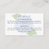 Blue Hydrangea Waterverf bruiloft details Informatiekaartje (Voorkant)