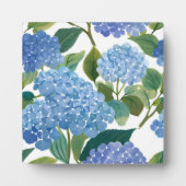 Blue Hydrangea Waterverf Floral Coastal Painting Fotoplaat (Voorkant)
