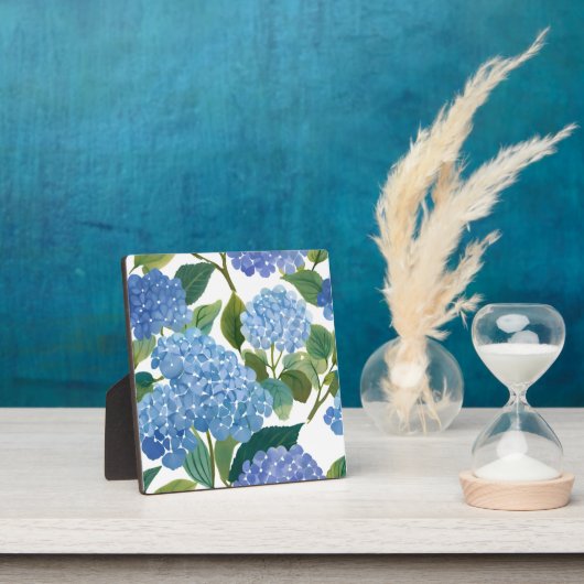 Blue Hydrangea Waterverf Floral Coastal Painting Fotoplaat (Insitu)