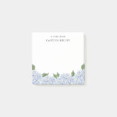 Blue Hydrangea Waterverf Rand Klein Aangepast Post-it® Notes (Voorkant)